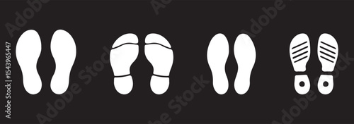 Footprint. Human footprint icon. Baby footprint. Silhouette of footprints. Vector illustration. baby footprints, perfect for baby footprints logos and icons eps 10 