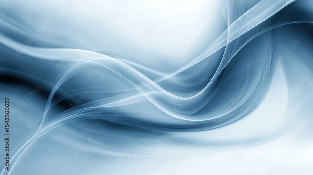 Naklejka premium Abstract Blue Swirls: A Serene Digital Artwork