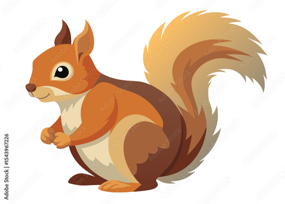 Obraz premium squirrel eating nut