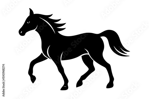 horse silhouette vector
