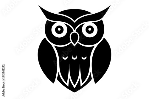 owl on white background