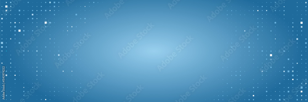 Obraz premium Pixel dots on blue gradient background. Abstract pattern backdrop design for digital or modern technology concept. Art & Illustration