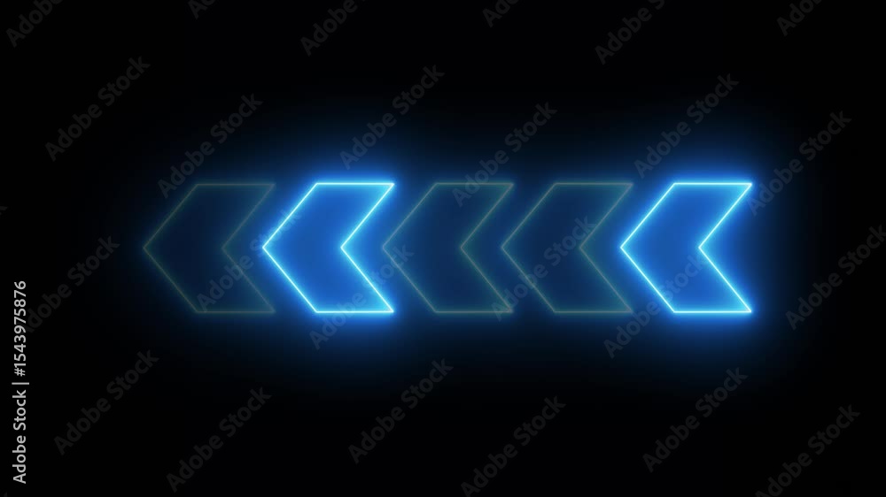 Arrow-shaped neon sign. Neon arrow symbol icon. Directional sign arrow points to the left ,Abstract directional neon arrow icon animation ,neon arrow ...