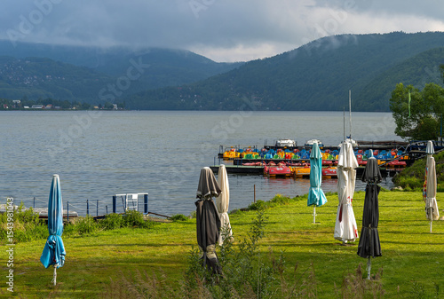 Fototapeta Naklejka Na Ścianę i Meble -  Miedzybrodzkie Lake before the tourist season, southern Poland
