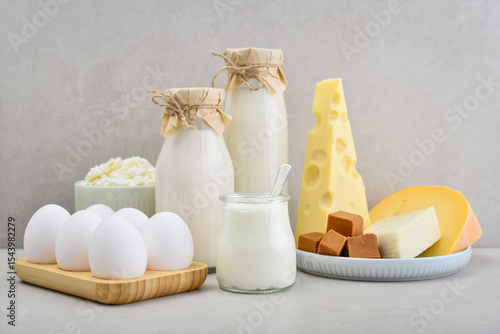 Various dairy products and eggs