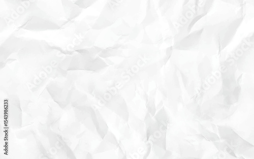 close up white crumpled paper background. Paper texture Crumpled White. Top view.