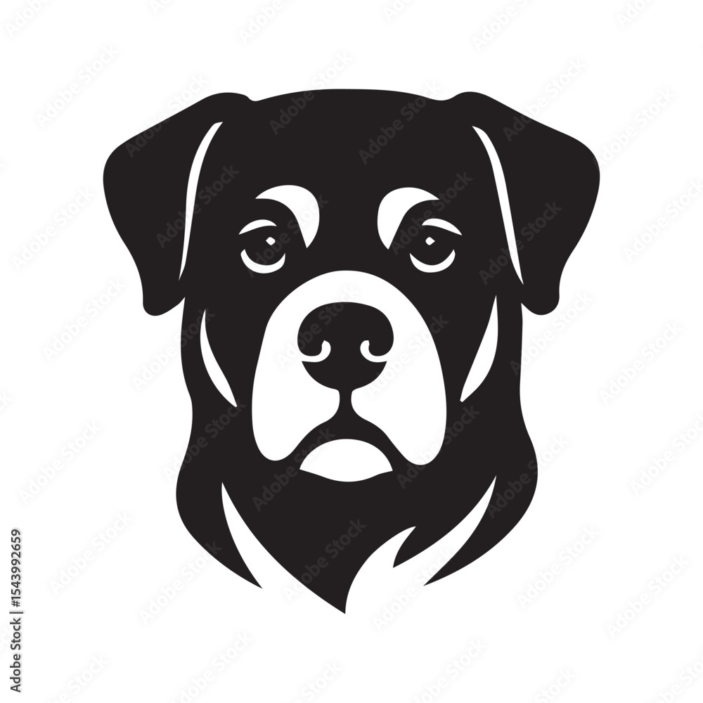 Fototapeta premium Majestic Rottweiler Dog Breed A Stunning Black and Tan Canine Portrait