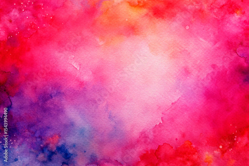 A vibrant abstract watercolor background featuring a beautiful gradient of pink and purple hues, with artistic splashes and blending. Perfect for creative designs, invitations, and digital art.