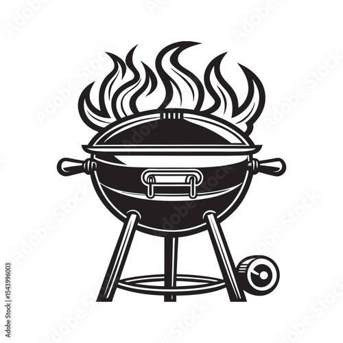 BBQ smoker vector art Illustration file