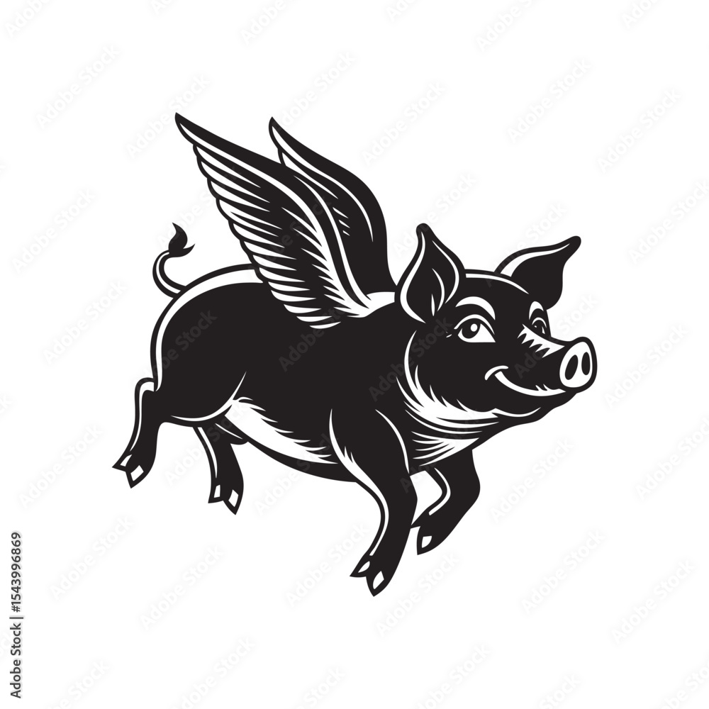 Obraz premium Pig vector art Illustration 