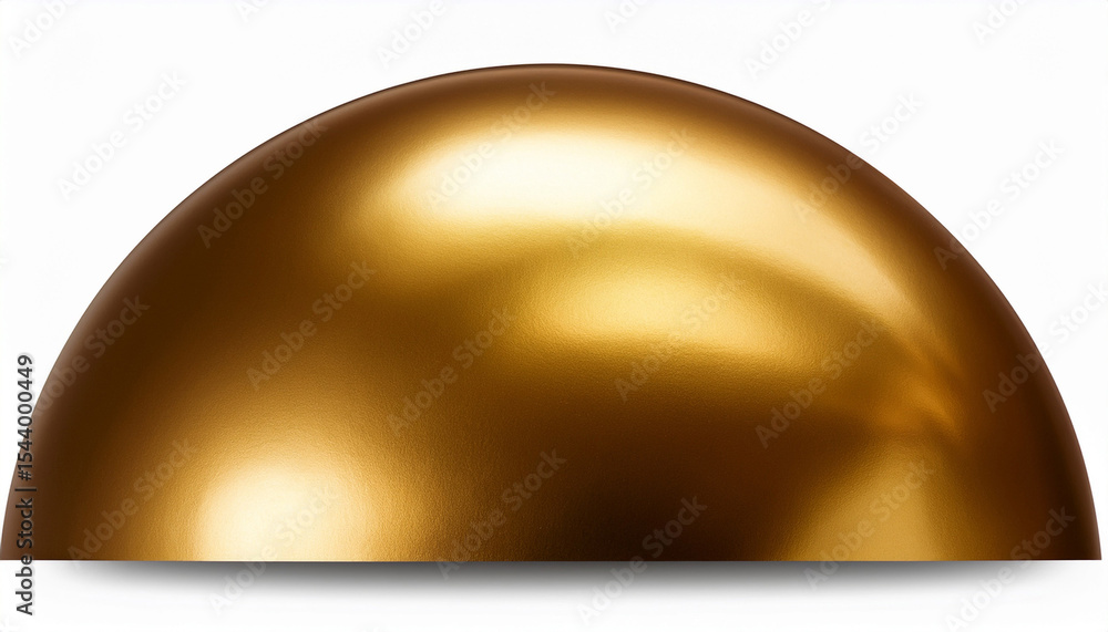 Fototapeta premium abstract 3d golden sphere isolated element circle product presentation free copy space light rounded metallic texture wallpaper transparent background png render illustration triple size