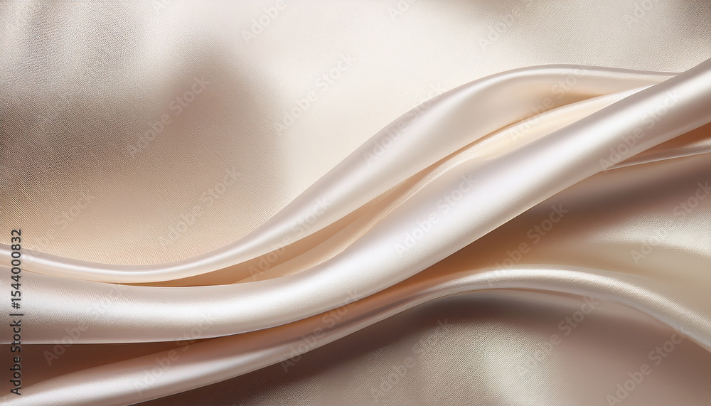 Obraz premium ivory paper texture with a glossy satin finish delicate pearlescent effect and subtle wavy folds creating a premium sleek design with rich shimmering sparkle a chic modern backdrop with