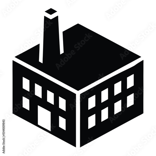 vector illustration of a factory