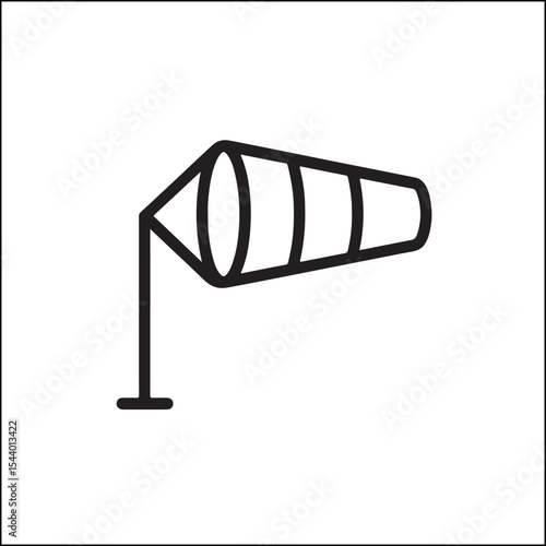 Windsock Blowing Wind Weather Symbol Icon