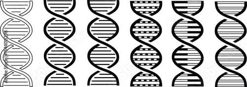 DNA icon set. Polygonal wireframe DNA molecule. Medical science, genetic biotechnology, chemistry biology, gene cell concept vector illustration isolated background. Innovation technology concept