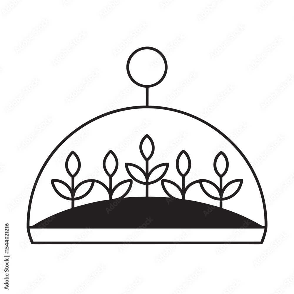 Fototapeta premium Quantum Evolutionary Garden Vector Illustration