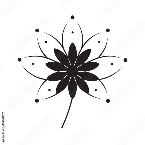 Wimp Pollinated Blossom Silhouette Vector