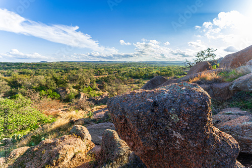 Panoramic View of Enchanted Rock State Natural Area, Texas, USA