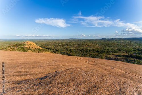Panoramic View of Enchanted Rock State Natural Area, Texas, USA