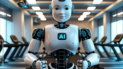 blue screen robot cyborg