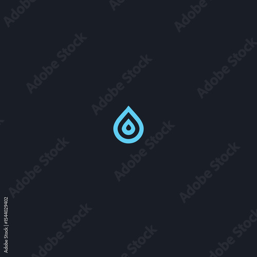 Water drop logo icon flat vector design.eps