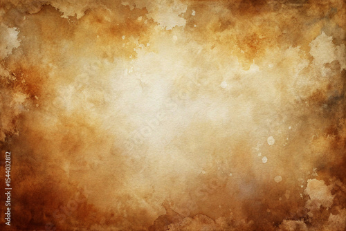 Warm, rustic vintage background texture with watercolor effects and distressed edges. Ideal for use as a grunge background, abstract design element, or overlay.