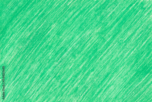 Paper painted with green dry pastel. Green abstract background with chalk.
