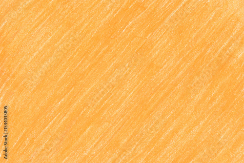 Paper painted with orange dry pastel. Orange abstract background with chalk.