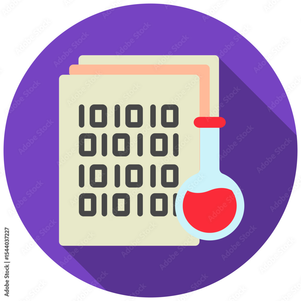 Naklejka premium Extraction mini illustration rounded flat color icon, use for machine learning, education, technology industry, UI, UX kit, app and web development, digital or print.