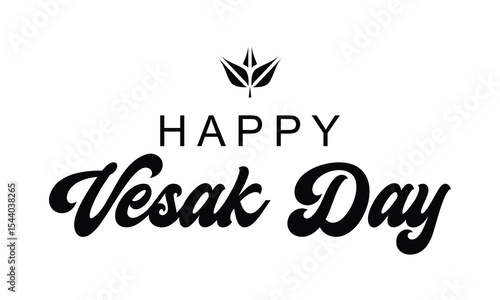 Vesak Day typography Design, Vesak Day text vector	