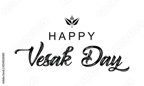 Vesak Day typography Design, Vesak Day text vector