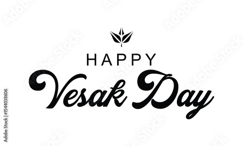 Vesak Day typography Design, Vesak Day text vector	