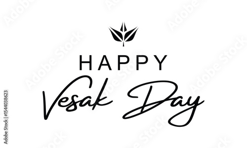 Vesak Day typography Design, Vesak Day text vector