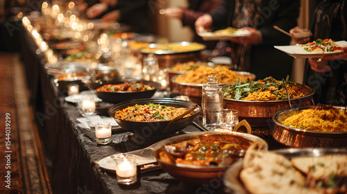 Obraz na płótnie Elegant Indian catering event setup