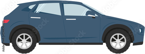 4x4 car side view illustration
