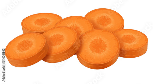 carrots on white background