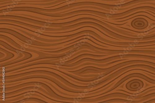 Seamless Cartoon Wood Grain Texture Vector Pattern. Natural Timber Surface Background. Brown Wooden Planks. Decorative Abstract Lumber Grain Illustration for Flooring, Wall, Interior, Rustic Design