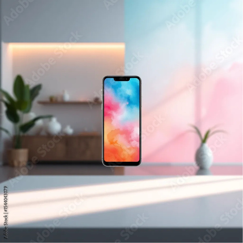 Futuristic Smartphone with In A Home