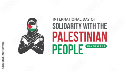 international day of solidarity with the palestinian people vector concept design