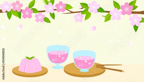Cherry Blossom Dessert  Drinks.