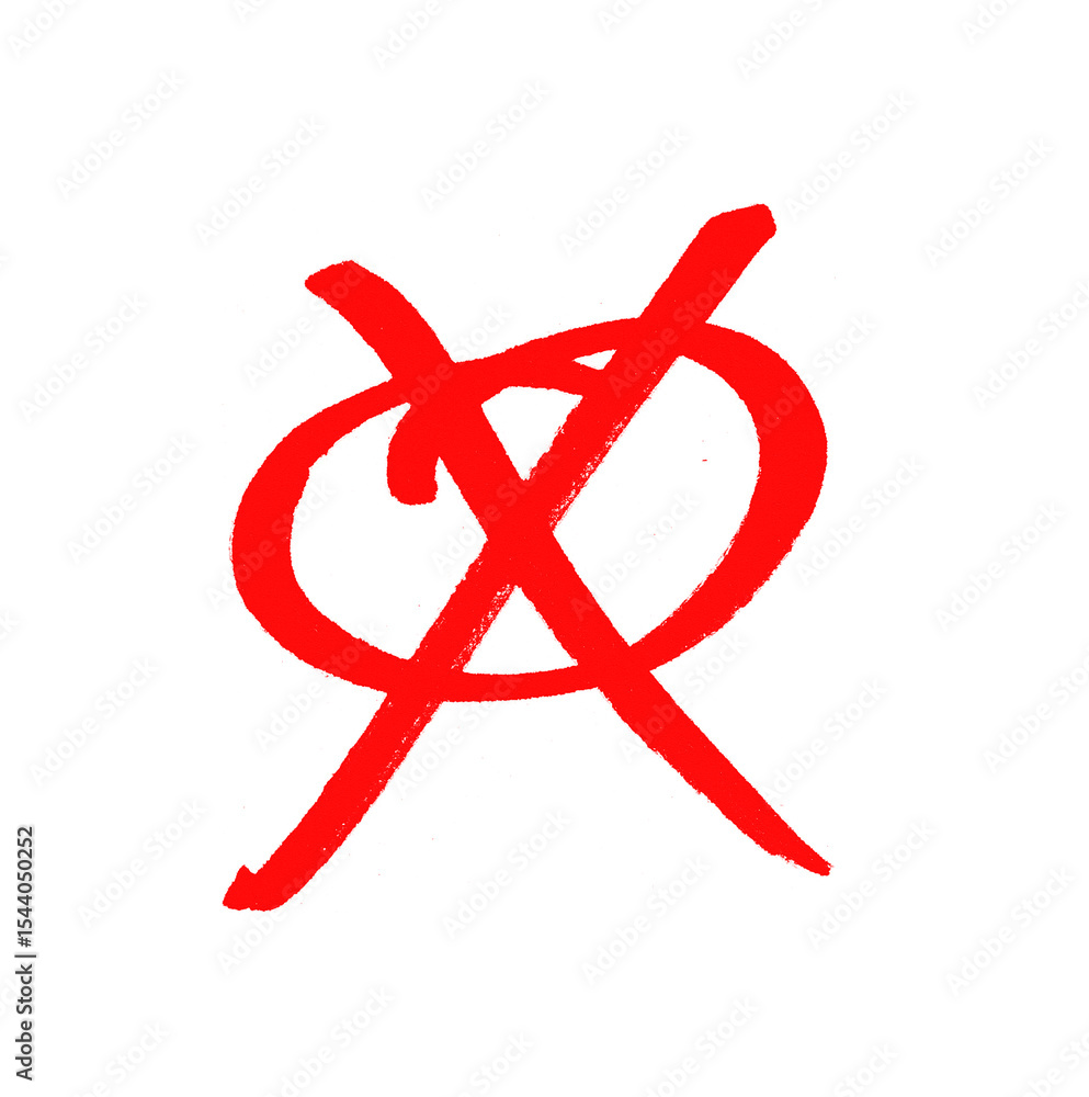 Obraz premium Hand-Drawn marker Red Crossed Circle PNG - No Entry Symbol, Forbidden Sign, cancel, Error Mark, or Exclusion Graphic Element