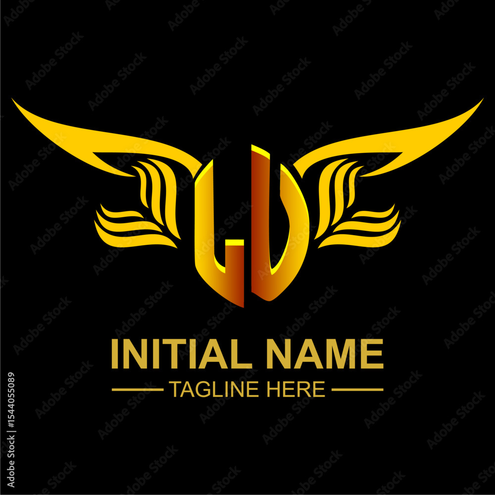 LU Golden Wing Emblem Logo LU Golden Wing Emblem Logo