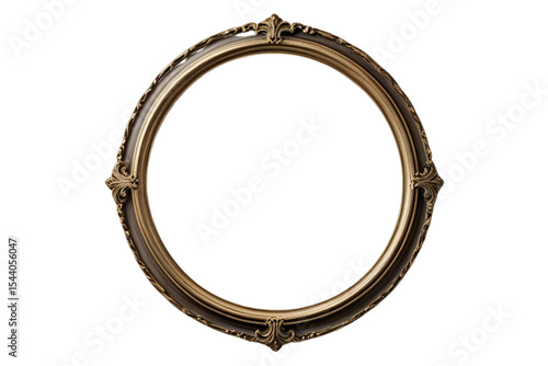 antique picture frame isolated on transparent background