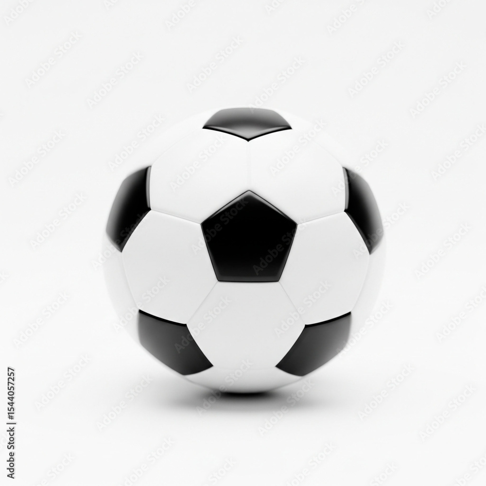 Fototapeta premium A soccer ball on a white background.