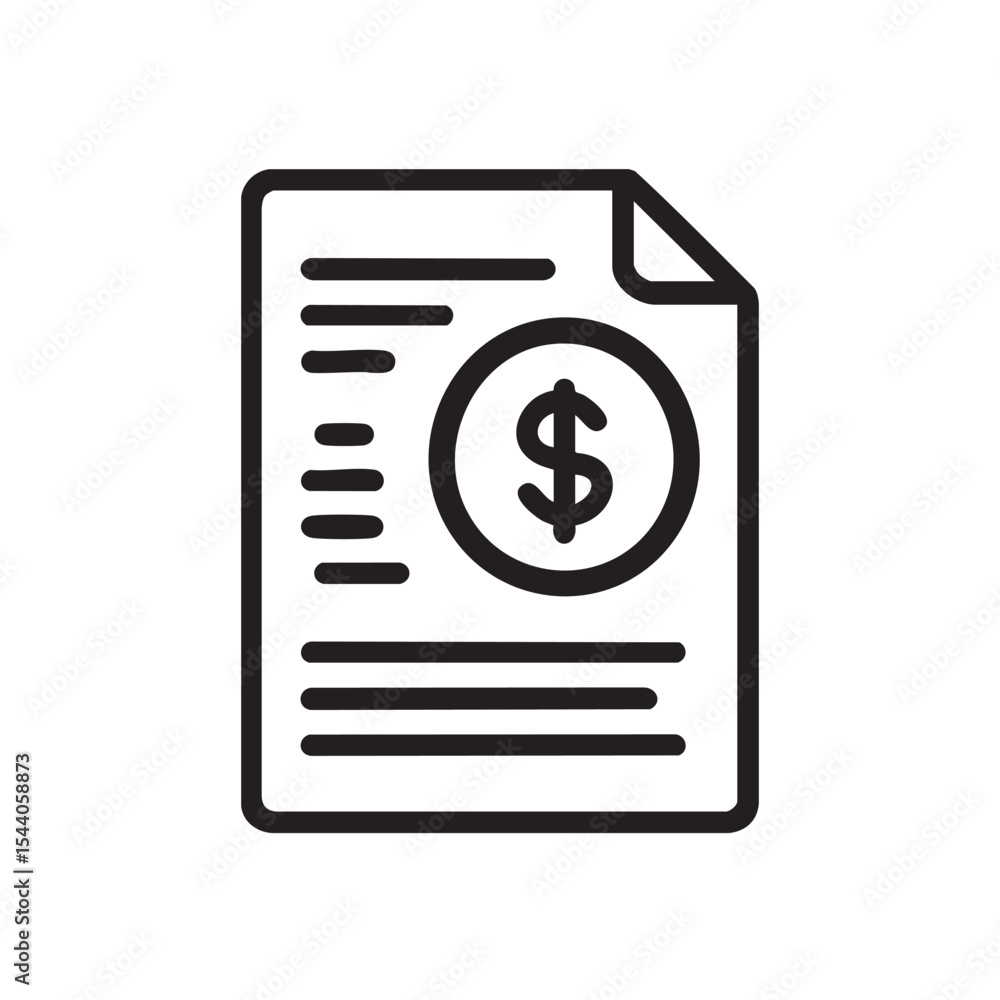 Fototapeta premium Invoice template for financial transactions and budgeting needs