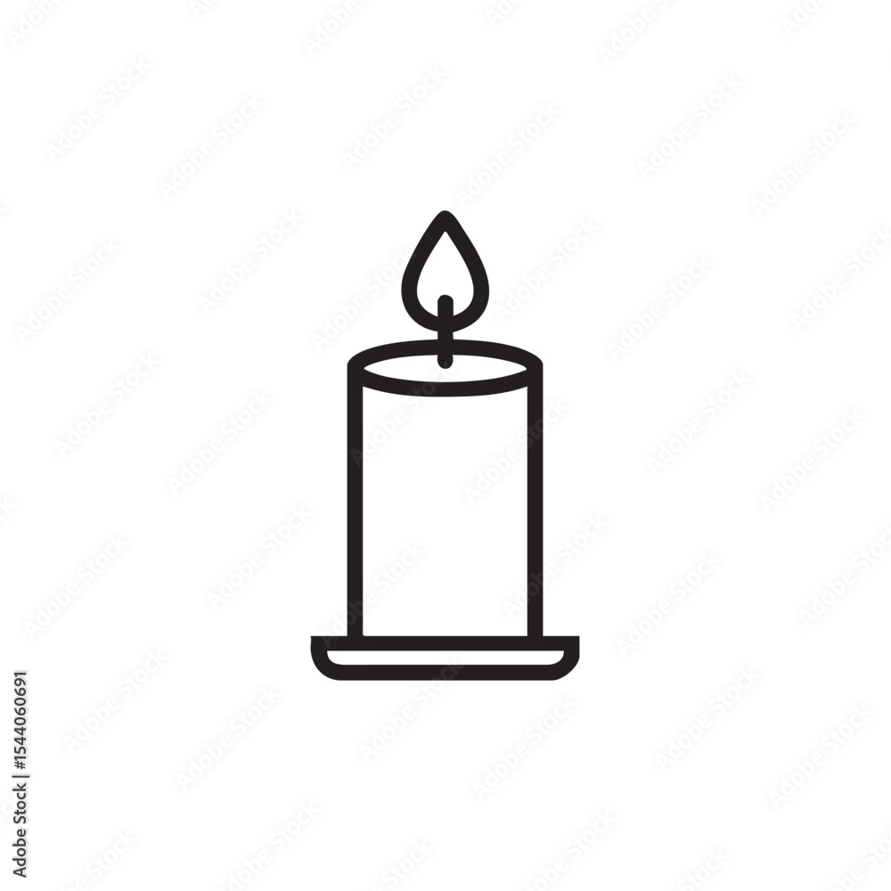 Obraz premium Simple candle design for relaxation and meditation purposes