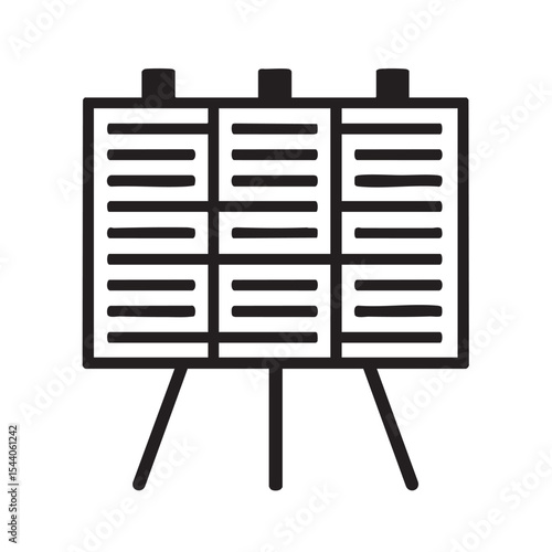 Information board for announcements and notices in public areas