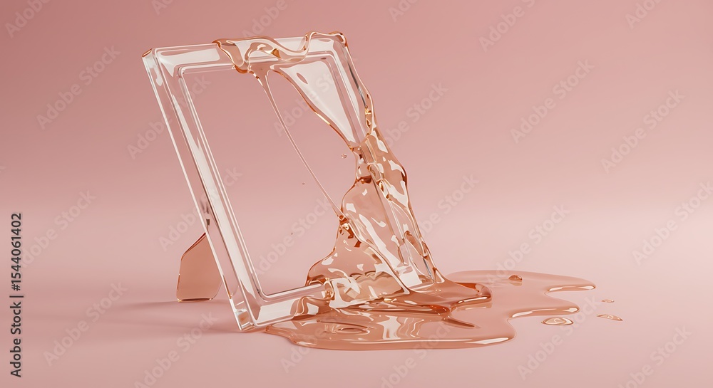 Obraz premium a frame melting into a solid background