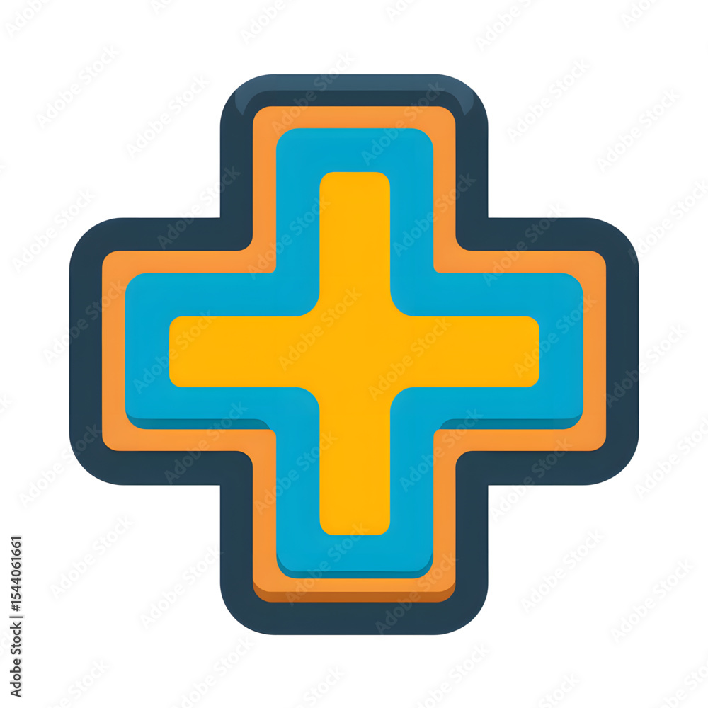 Obraz premium flat vector illustration of a cross close icon for UI interface, minimal design, no gradients no shadows, bold outlines, white background