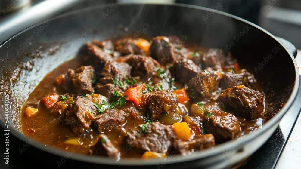 beef stew with vegetables in a pan beef stew with vegetables in a pan